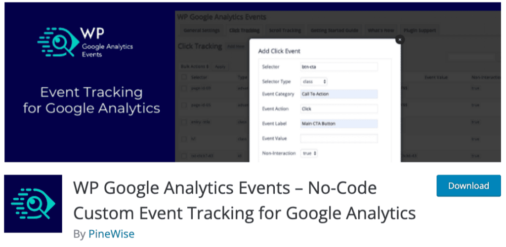 WP Google Analytics Events